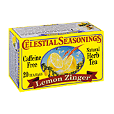 Celestial Seasonings Zinger Natural Lemon Zinger Caffeine Free 20 Ct Left Picture